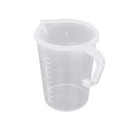 JanJean Plastic 1/2 Litre Measuring & Mixing Jug with Handle, Kitchen Baking Measuring Cups Jugs, Clear with Lid 2000ml