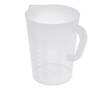 JanJean Plastic 1/2 Litre Measuring & Mixing Jug with Handle, Kitchen Baking Measuring Cups Jugs, Clear Without Lid 2000ml