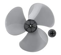 JanJean Plastic Fan Blade Leaves Fan Table Fanner Replacement Part with Nut Cover Universal Household Standing Pedestal Grey 12 Inch 3 Leaves