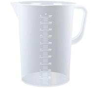 JanJean Plastic Measuring Cups Large Capacity Mixing Pitchers Pouring with Handle and Scales for Cooking Baking Laboratory White 5000ml