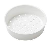 JanJean Plastic Steam Basket Veggies Egg Dessert Baby Food Steaming Rack Stand for Steamer Rice Cooker Warmer Accessory Ivory B 4L/5L