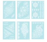 JanJean Reactive Temporary Tattoos Glow in The Dark Body Art for Black Light Parties Music Festivals Rave Events Type A One Size