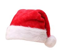 JanJean Shimmering Sequin Santa Claus Hat Collection Features Jingle Bell Red Bow and Pompom for Holiday Events Type DA One Size