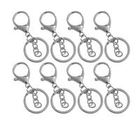 JanJean Swivel Lobster Claw Clasps Classic Trigger Hooks with Key Rings for Key Jewelry DIY Crafts Silver One Size