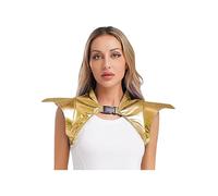 JanJean Women Metallic Gothic Armor Shrug Steampunk Gothic Shoulder Epaulet Armour Halloween Party Gold XX-Large