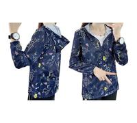 JanJean Women's Summer Sport Golf Jacket, UV-Protective Lightweight Breathable Elastic Outdoor Sun Coat Blue XXL