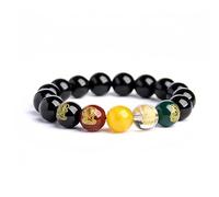 JANKINGS Vermillion Stone Feng Shui Bracelet - Five Elements Wealth and Protection Jewelry, Brings Prosperity Energy, Spiritual Gift for Men and Women (12mm Beads)