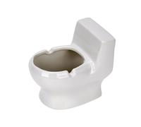 JANKOW Ceramic Toilet Shaped Pen Holder - Funny and Functional Desk Organizer (1 PCS White)