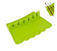 JANKOW Silicone Paint Brush Holder, Paint Brush Holder for Artist, 6 Slots Large Paint Brush, Rest Suitable Watercolor, Oil, Acrylic Painting Brushes Storage(1Pcs)