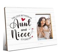JANLAN Aunt Picture Frame,Gift for Aunt from Niece,Auntie Gift Ideas,Auntie Birthday Gifts,Christmas Gifts Mother's Day Gifts for Aunt,The Love Between an Aunt and Niece Knows Is Forever Photo Frame