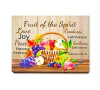 JANLAN Galatians 5:22-23 Wall Decor,Bible Verse Canvas Wall Art,Fruit Of The Spirit Christian Canvas Wall Artwork for Kitchen Dinning Room Restaurant Home