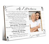 JANLAN Memorial Gifts for Loss of Loved One,Memorial Picture Frame,Bereavement Gift Sympathy Gifts Remembrance Gift for Loss of Mom Dad Wife Husband,As I Sit in Heaven Photo Frame