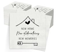 Janlaugh 100 Pcs 2025 Housewarming Gifts 3 Ply Napkins for New Home, First Time Welcome New House Owner Presents Gift Housewarming Party Decoration Supplies Favors for Couples Family Client Customer