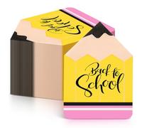 Janlaugh 100 Pcs Back to School Napkins Yellow Pencil Disposable Hand Towels Season Luncheon Dinner Pencil Napkins for Teacher Student First Day of School Party Supplies