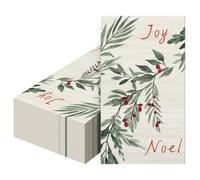 Janlaugh 100 Pcs Disposable Napkins Paper Hand Towels for Guest Decorative Toile Napkins for Bathroom Shower Toilet Powder Room Holiday Wedding Bridal Birthday Party(Christmas Tree,Green)