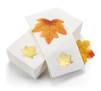 Janlaugh 100 Pcs Fall Disposable Hand Towels Foil Stamped Paper Guest Towels Napkins Thanksgiving Maple and Pumpkin Linen Hand Towel for Party Lunch Dinner Kitchen Bathroom (Maple Leaf)