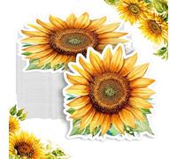 Janlaugh 100 Pcs Sunflower Cocktail Napkins Bulk Spring Disposable Paper Summer Floral Luncheon Napkins Decorative Guest Towels for Summer Sunflower Bathroom Birthday Baby Shower Party Supplies