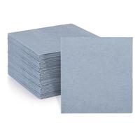 Janlaugh 50 Pcs Dusty Blue Disposable Napkins 10" x 10" Paper Linen Cocktail Dinner Napkins Prefolded for Bar Restaurant Cafe Dessert Wedding Birthday Party Baby Shower