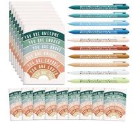 Janlaugh Bulk Journal Inspirational Notebooks for Teacher Back to School Gift Women Men Motivational Gift Mental Health Notepad Motivational Pen Employee Psychology Pocket for Student(200 Pcs,Rainbow)