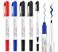 Janlaugh Pen, 5 Pack - Alcohol Resistant Laboratory Markers with Dual Tips, Industrial Freezer Pens for Lab and Hospital Use