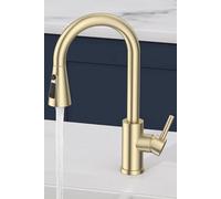 JANLEMNY Brushed Gold Kitchen Mixer Tap - Pull-Out Sprayer, 3 Functions | Size: 1000mm x 400mm JANLEMNY Gold 1000mm x 400mm