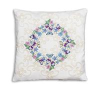 Janlynn 004-0859 1-Piece Floral Fantasy Pillow Embroidery Kit - White