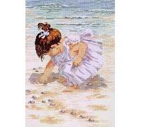 Janlynn 1-Piece Collecting Shells Counted Cross Stitch Kit