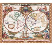 Janlynn 1-Piece Olde World Map Counted Cross Stitch Kit