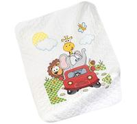 Janlynn Animal Fun Ride Quilt, 34"x43", 34 by 43-Inch