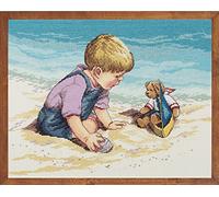 Janlynn Counted Cross Stitch Kit, Cotton,Sands, White