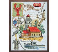Janlynn Counted Cross Stitch Kit - Seaside Collage 23 x 30cm