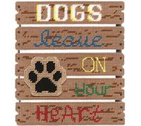 Janlynn Dogs Leave Paw Prints, Acrylic, Multi-Colour, 26.5 x 29 x 3 cm