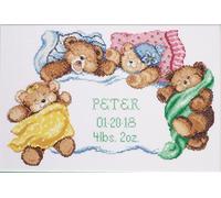 Janlynn Down For A Nap Sampler Counted Cross Stitch Kit, Cotton, Multi-Colour