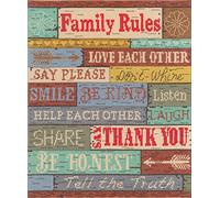 Janlynn Family Rules Counted Cross Stitch Kit, Cotton, Multi-Colour, 25 x 30 x 0.1 cm