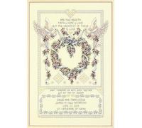 Janlynn Platinum Collection Wedding Doves Counted Cross Stitch Kit, Cotton, Multi-Colour, 1
