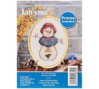 Janlynn Snowlady Mini Cross Stitch Kit-3-inch x 4-inch 14 Count, Cotton, Multi-Colour, 3" by 4"