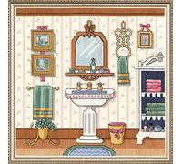 Janlynn Victorian Sink Cross Stitch Kit x 10-inch 14 Count, Cotton, Multi-Colour, 25 x 25 x 0.1 cm