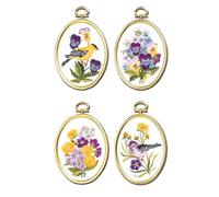Janlynn Wildflowers and Finches Embroidery Kit, Polyester Fabric Cotton, Multi-Colour