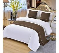 JANMEYO Bed Runner Bed Runners Modern Simple Bed Scarves Soft Bed Throws Protection King Size Bed and Breakfast Bedspread Hotel and Guesthouse Decoration Bed End Towel-Brown||50x210cm(1.5m bed)