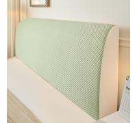 JANMEYO Headboard Cover All-inclusive Elastic Bed Headboard Protection Cover King Double Full Headboard Protector Pure Color Comfortable Bed Head Slipcover Furniture Cover-Green||220cm