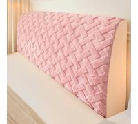 JANMEYO Headboard Cover Soft Thickened Bed Headboard Backres Covers Universal Simple Dust Bed Head Slipcover Modern Comfortable Headboard Wrap Machine Washable-Pink||200cm