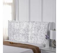 JANMEYO Headboard Cover Stretch Headboards Backrest Slipcover for Single/Double/King Size Bed Headboard Dustproof Covers Modern Velvet Headboard Protection Cover,Washable-Silver||75 * 180cm