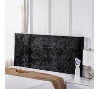 JANMEYO Headboard Cover Stretch Headboards Backrest Slipcover for Single/Double/King Size Bed Headboard Dustproof Covers Modern Velvet Headboard Protection Cover,Washable-Black||75 * 180cm