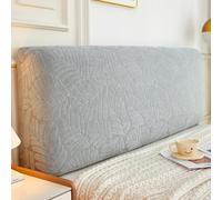 JANMEYO Headboard Cover Universal Dustproof Bed Headboard Backres Covers Modern Elastic Bed Head Slipcover Simple Headboard Protector Cover Bedroom Decoration-Light grey||220 * 70cm