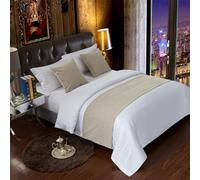 JANMEYO Hotel Bed Runner Scarf Simple Modern Bedspreads & Coverlets Single Double Super King Bedding Throws Home Bedroom Bed Decorations Bed Cover Bed Runners-khaki||50x180cm(1.2m bed)
