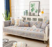 JANMEYO Sofa Cover Couch Cover Chenille Bohemian Sofa Protector Modern Simple Non-slip Sofa Slipcovers High-end Sofa Dustproof Covers for Living Room Decoration,All-season-Gray||90 * 180cm