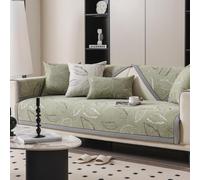 JANMEYO Sofa Cover Sofa Slipcovers Chenille Sofa Protector for Corner 1/2/3/4 Seater High-end Anti-slip Sofa Dustproof Covers All-Seasons Sofa Cover for Living Room Dogs Cat Pet-Green||70 * 150cm