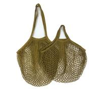 Janmobrian Beach Bag, Beach Bags for Women 7 Colors Shopping Bags Portable Net Bag Reusable Foldable Fruit Storage Handbag Totes Foldable Mesh Net String Shopping Bag(Blackish green,Short)