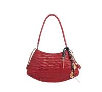 Janmobrian Beach Bag, Beach Bags for Women Handmade Weave PU Drawstring Tote Bags For Women Luxury Handbags Purse Vintage With Inner Pocket Shoulder(6)
