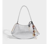 Janmobrian Beach Bag, Beach Bags for Women Handmade Weave PU Drawstring Tote Bags For Women Luxury Handbags Purse Vintage With Inner Pocket Shoulder(5)